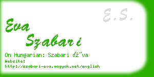 eva szabari business card